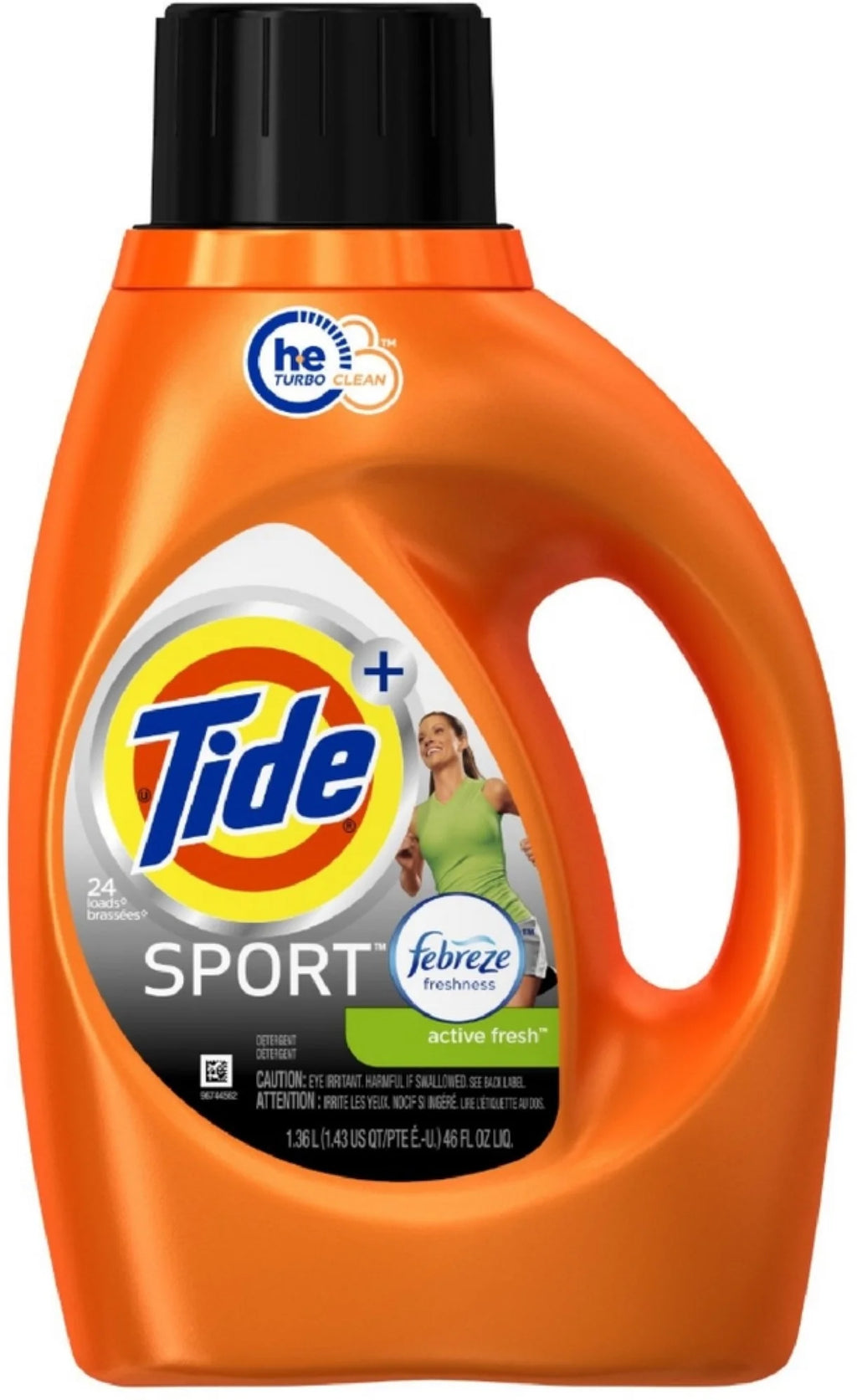 Tide Liquid Laundry Detergent, Active Fresh 46 oz (Pack of 6) Q5580