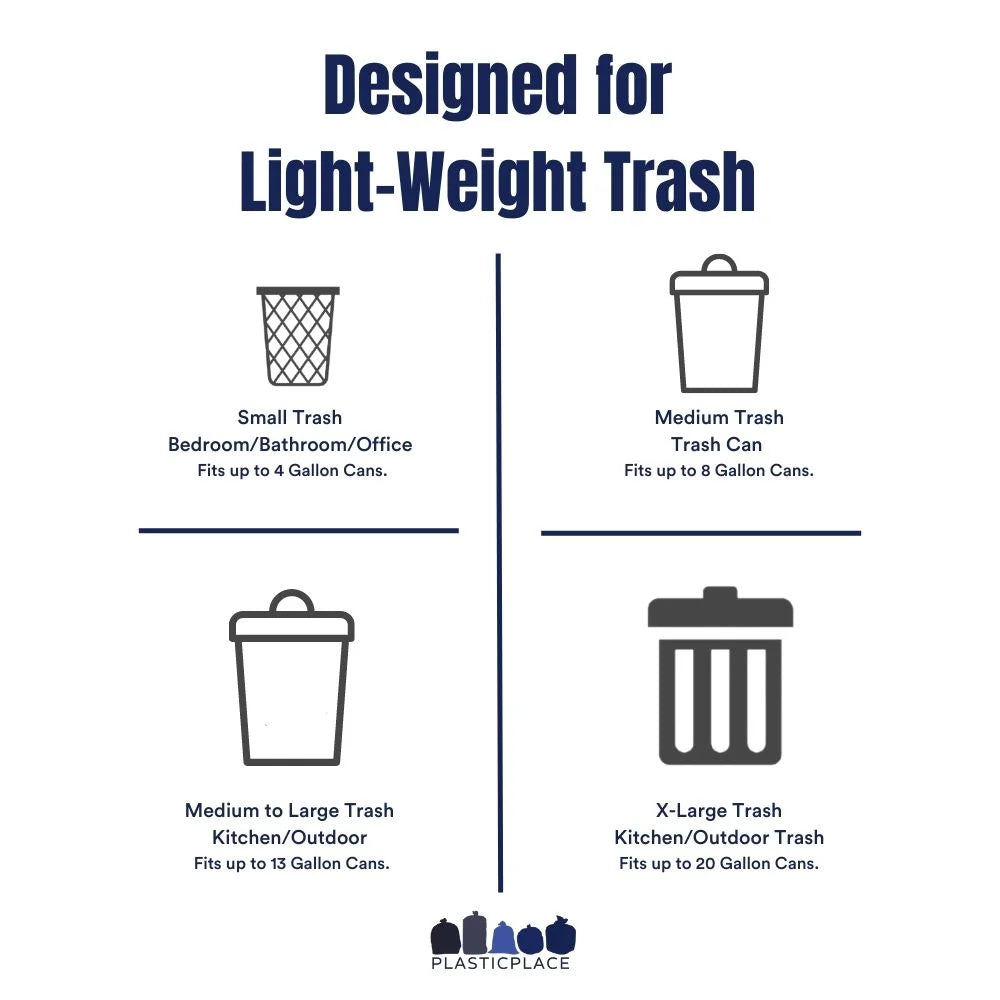 Black High Density Trash Bags, Case of 100 G785380