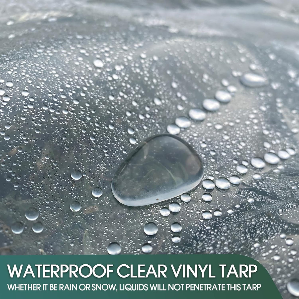 Clear PVC Tarp with Rustproof Grommets, 8 by 10 Feet I8656