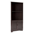 Espresso Wood Corner Bookshelf A7650