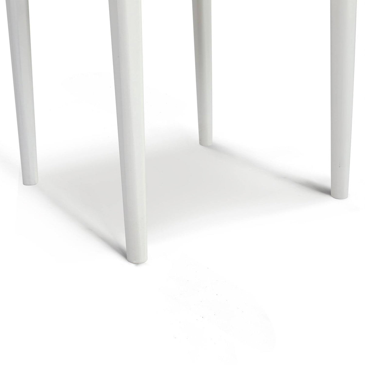 18x22 Square Italian Carrara White Marble Side Table with Black Leg E7598