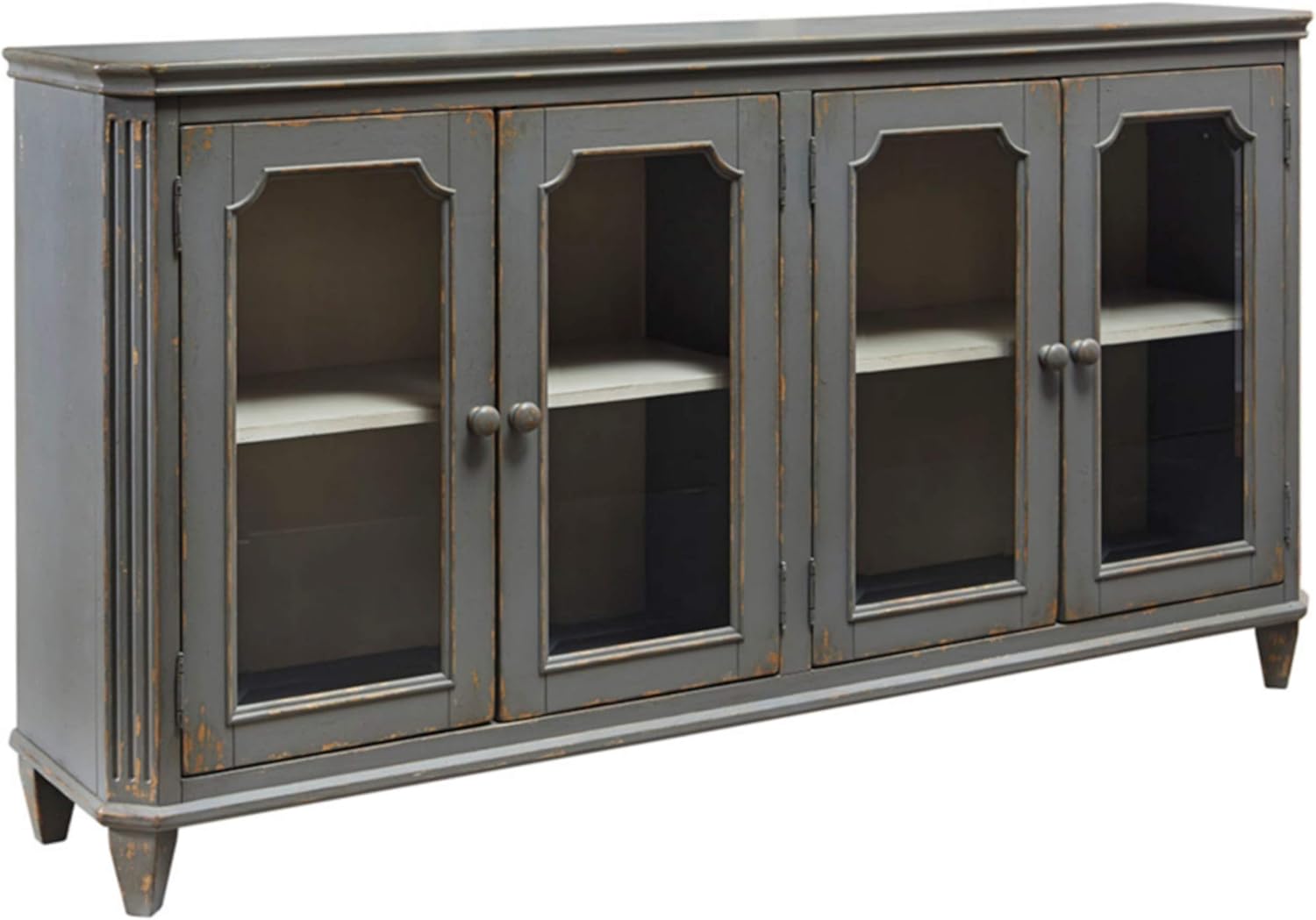 Dark Gray Accent Cabinet with Doors J182