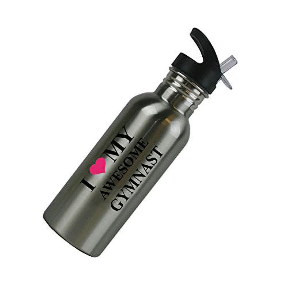 Hot Pink Stainless Steel Sport Water Bottle with Straw Top 20 Ounce K8291