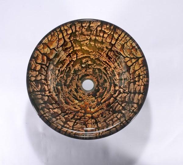 Glass Circular Vessel Bathroom Sink H386570