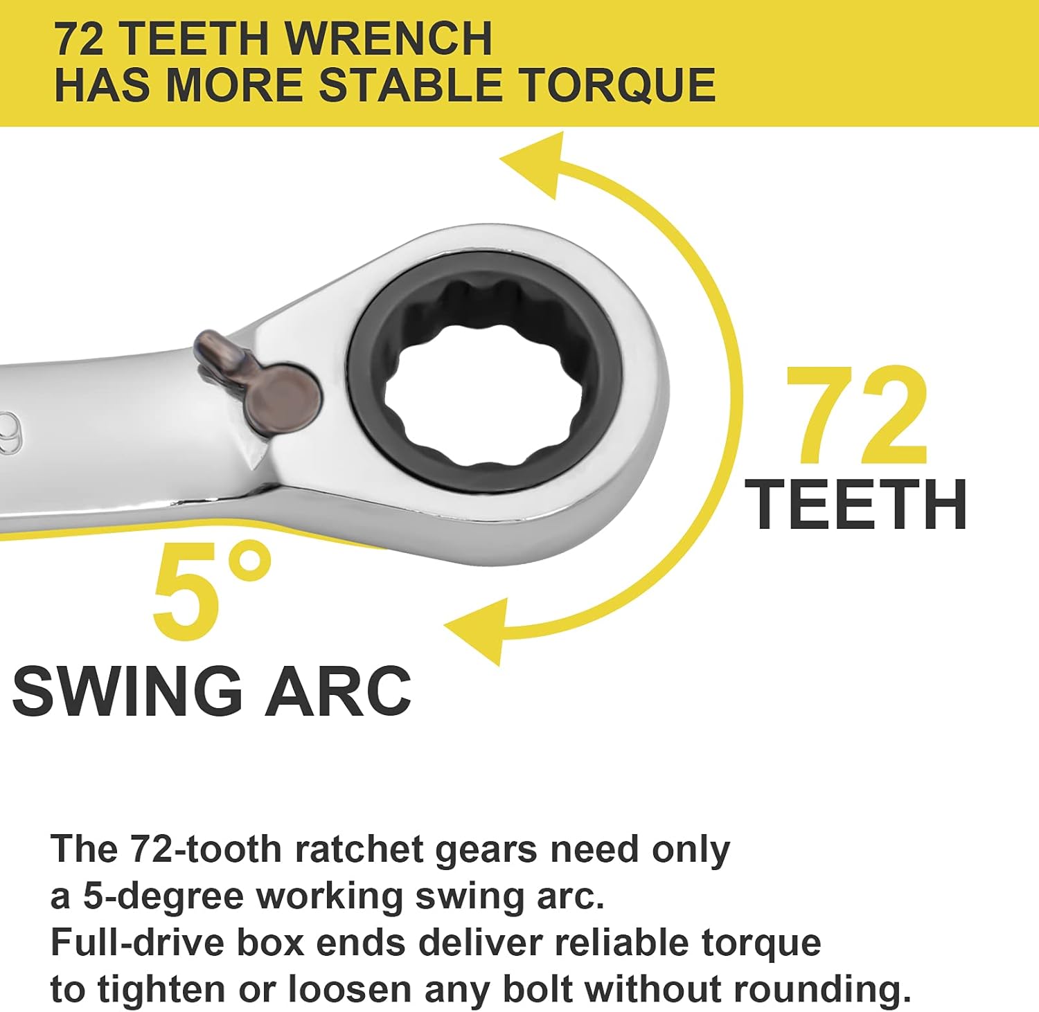 12-Piece Reversible Ratchet Combination Wrench Set, Metric, 8mm-19mm Chrome Vanadium Steel G432967