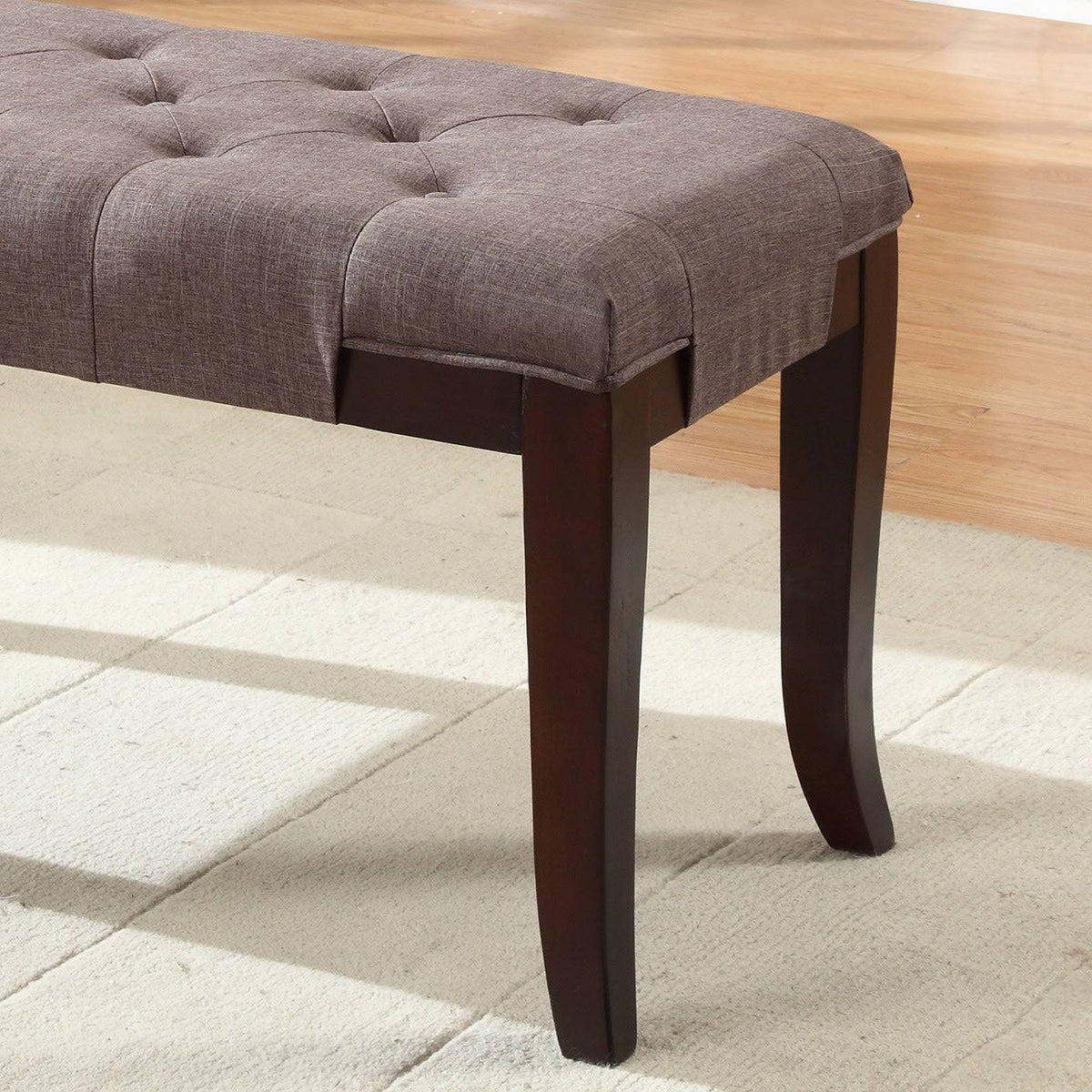 Tufted Ottoman Bench - Brown - Fabric S66253