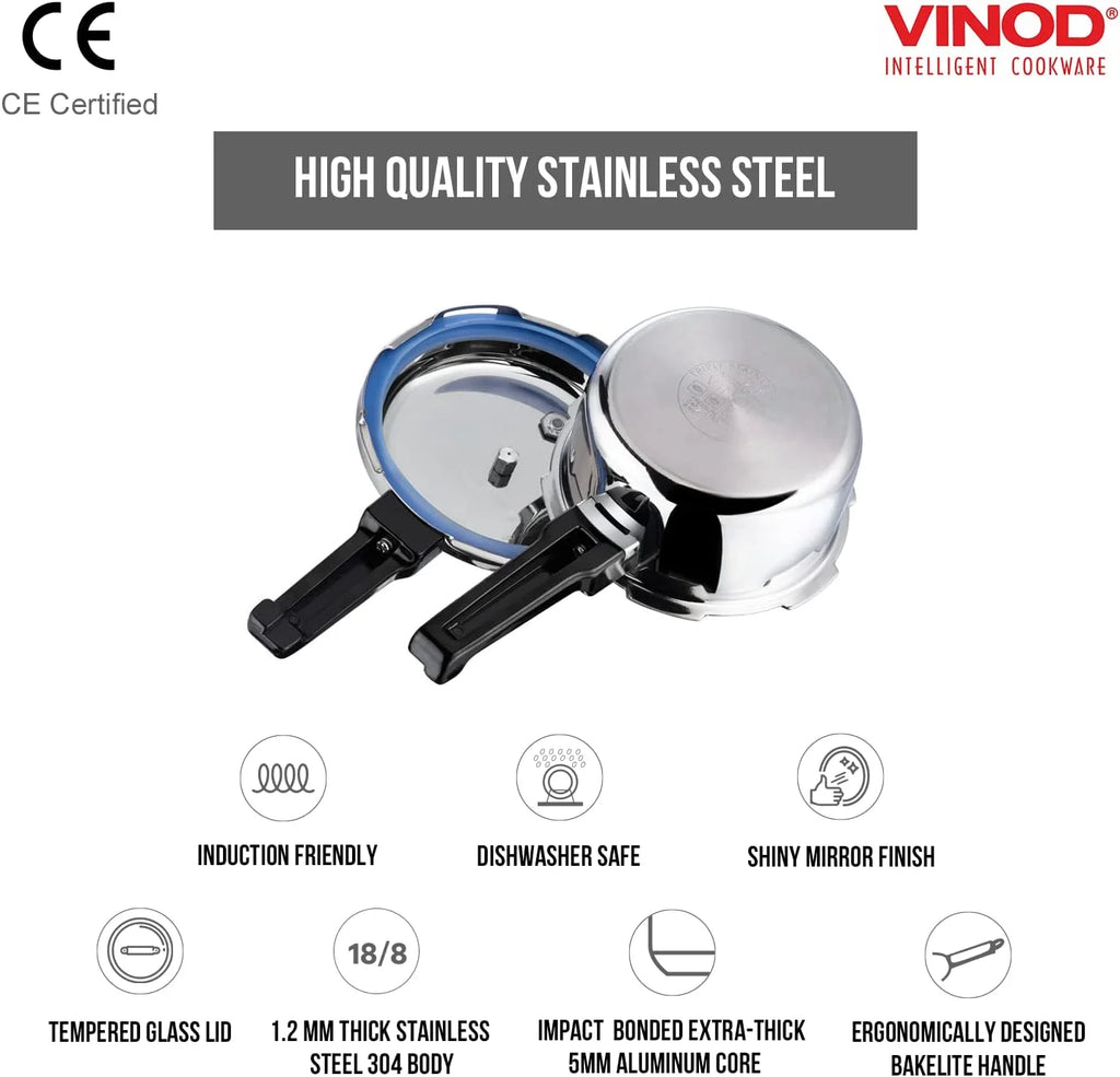 Stainless Steel 3 Liter Induction Base Pressure Cooker X72287