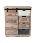 Rustic Sliding One Door Wood Cabinet A7486