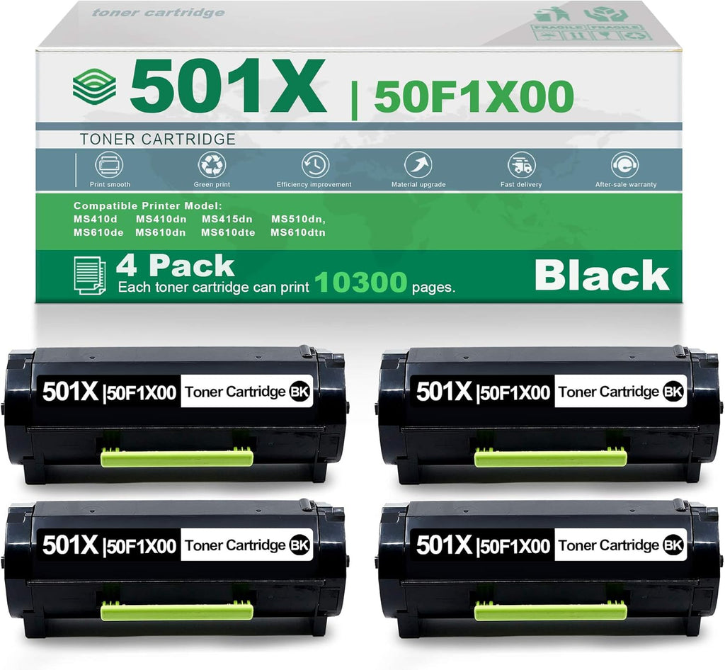 4 Pack Black Remanufactured Toner Cartridge D89743