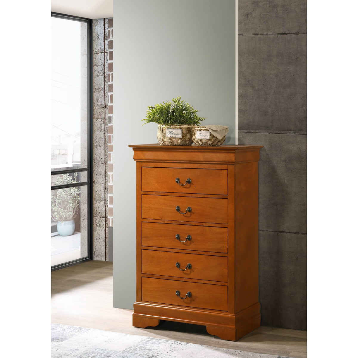Oak 5 Drawer Chest G464027