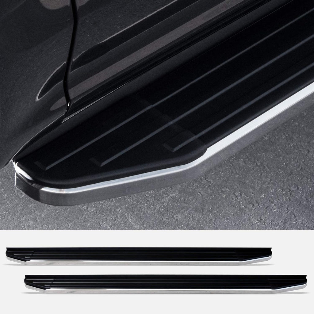 6 VP Series Aluminum Running Boards Black With Chrome Trim H94887