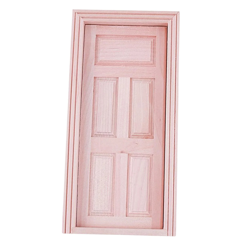 Unpainted Wood Dollhouse Miniature Door C24569