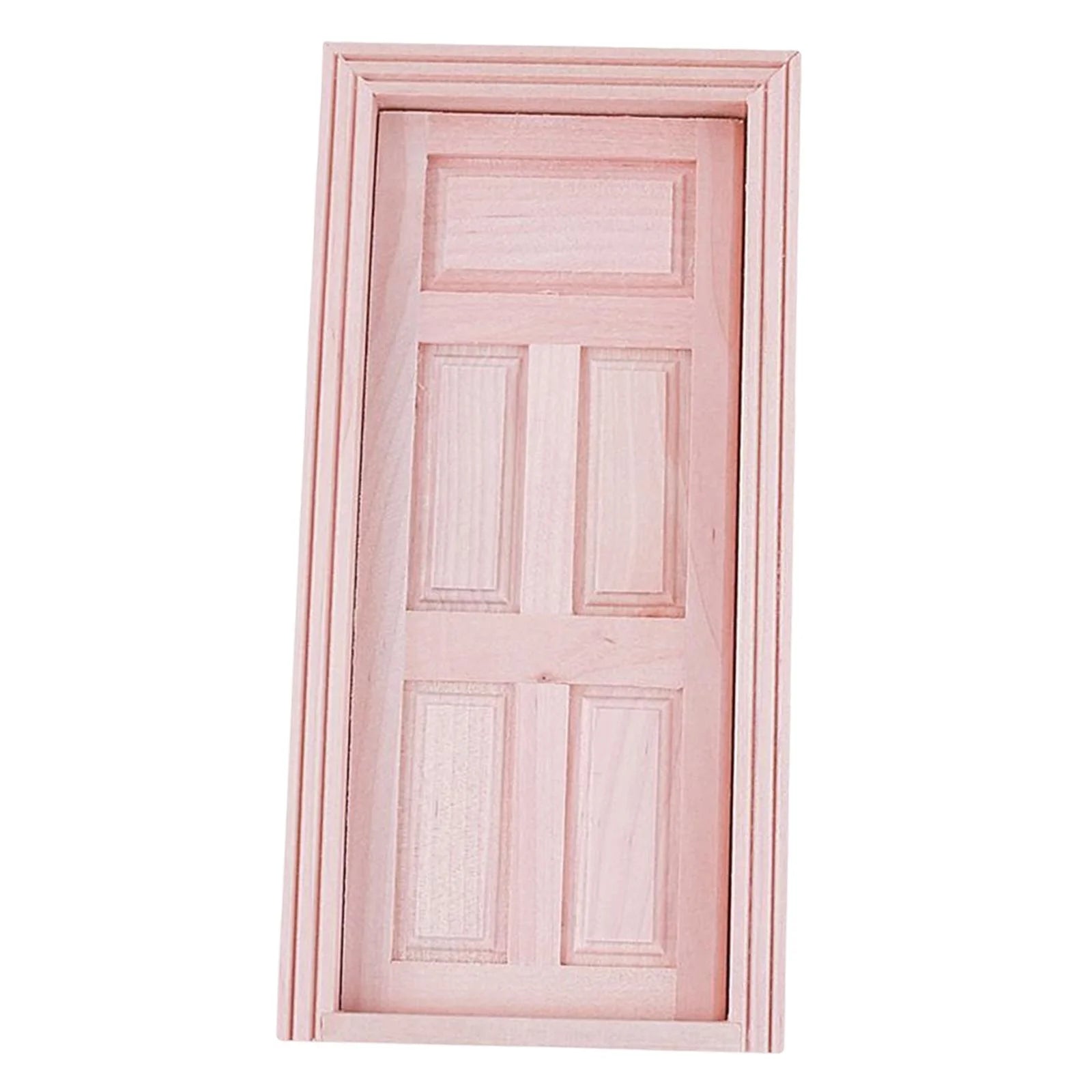 Unpainted Wood Dollhouse Miniature Door C24569