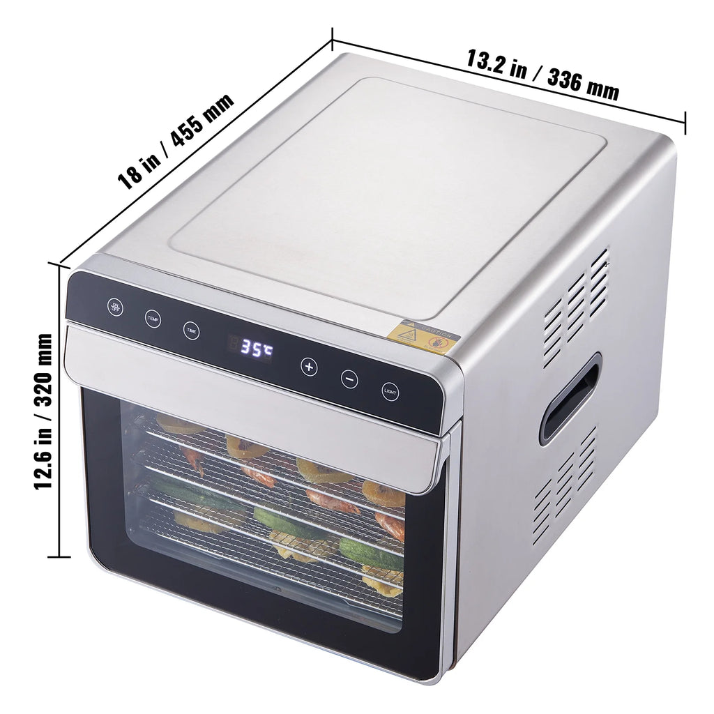 6 Tray Stainless Steel Food Dehydrator Machine P8310