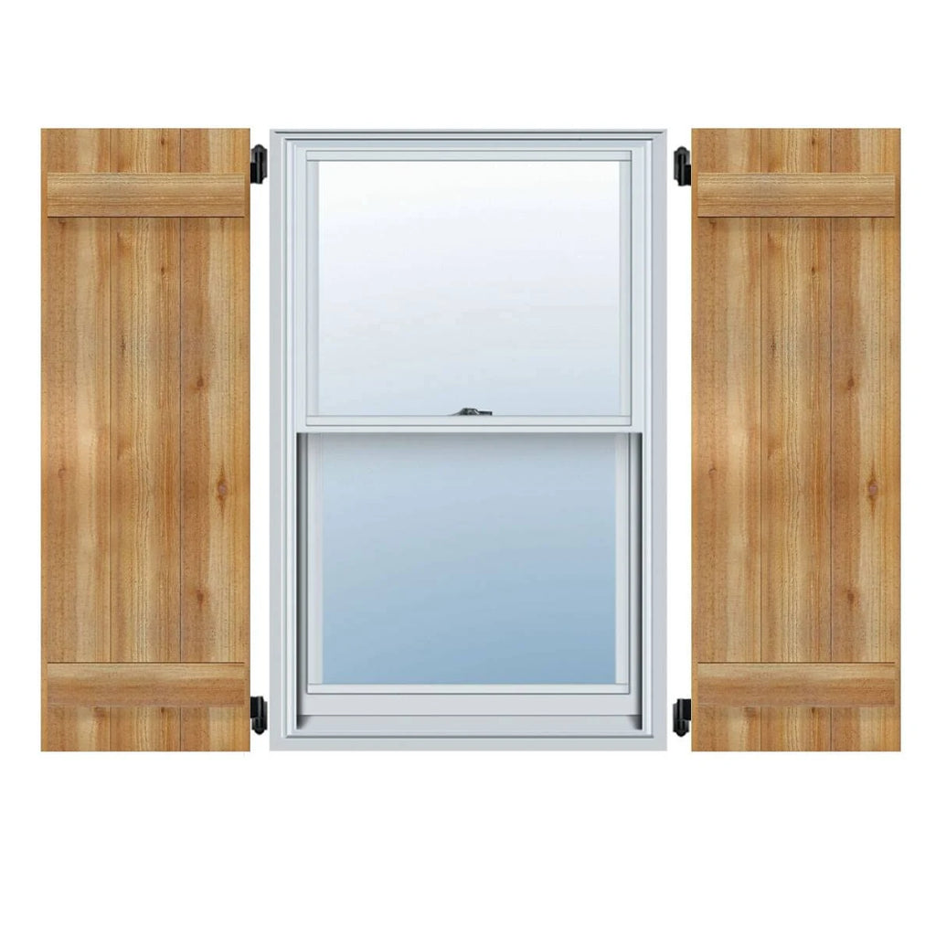 Rough Sawn Wood Board-n-Batten Shutters S63449