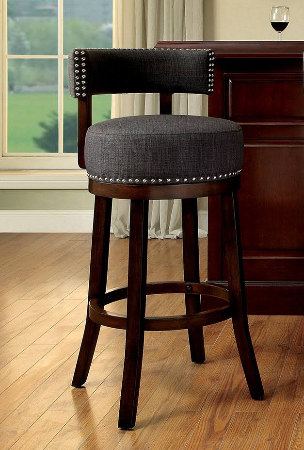 Gray 24x22 Bar Stool Set of 2 V759