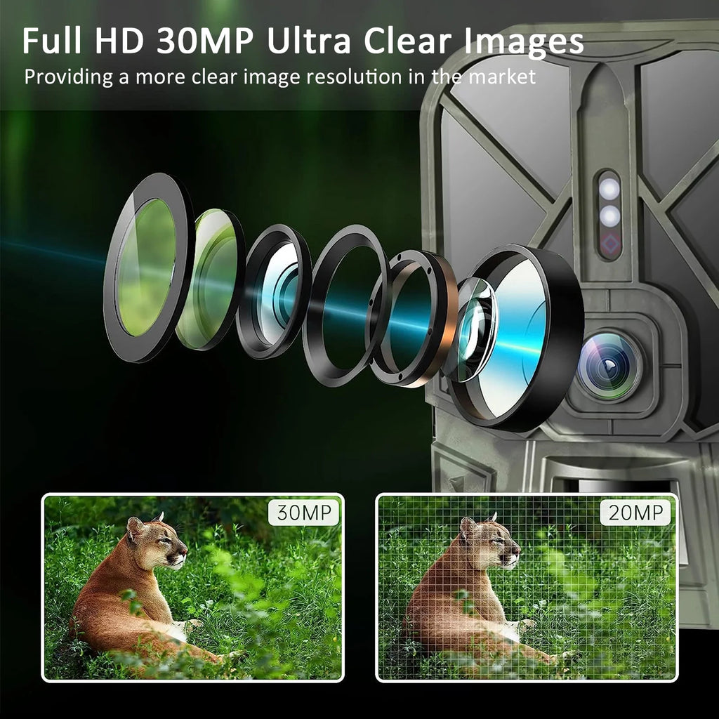 Cellular Trail Camera 36MP 4K with 8000mAh Battery No Glow LED Game Camera F983
