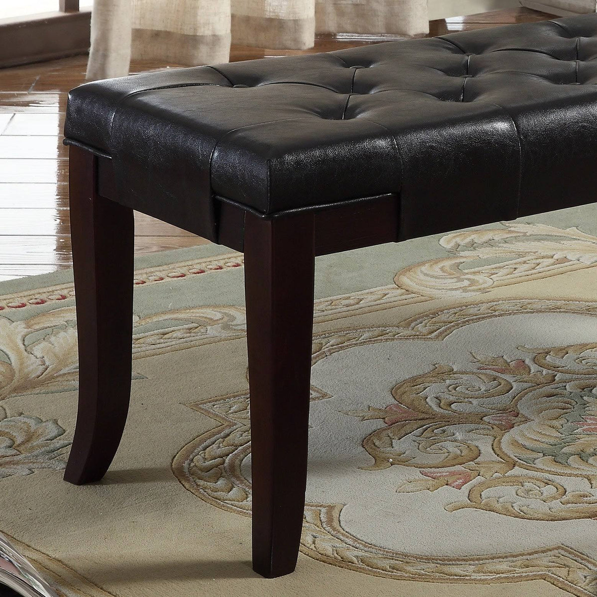 Tufted Ottoman Bench - Brown - Fabric S66253