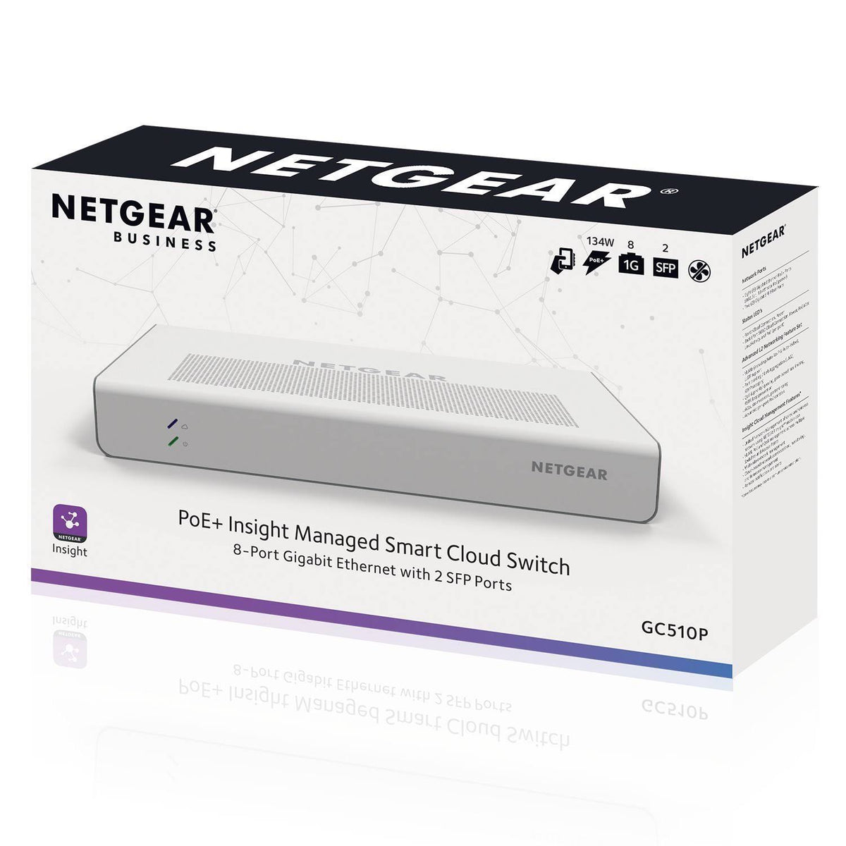 8 PoE+ Ethernet Ports Managed L2 Switch F868