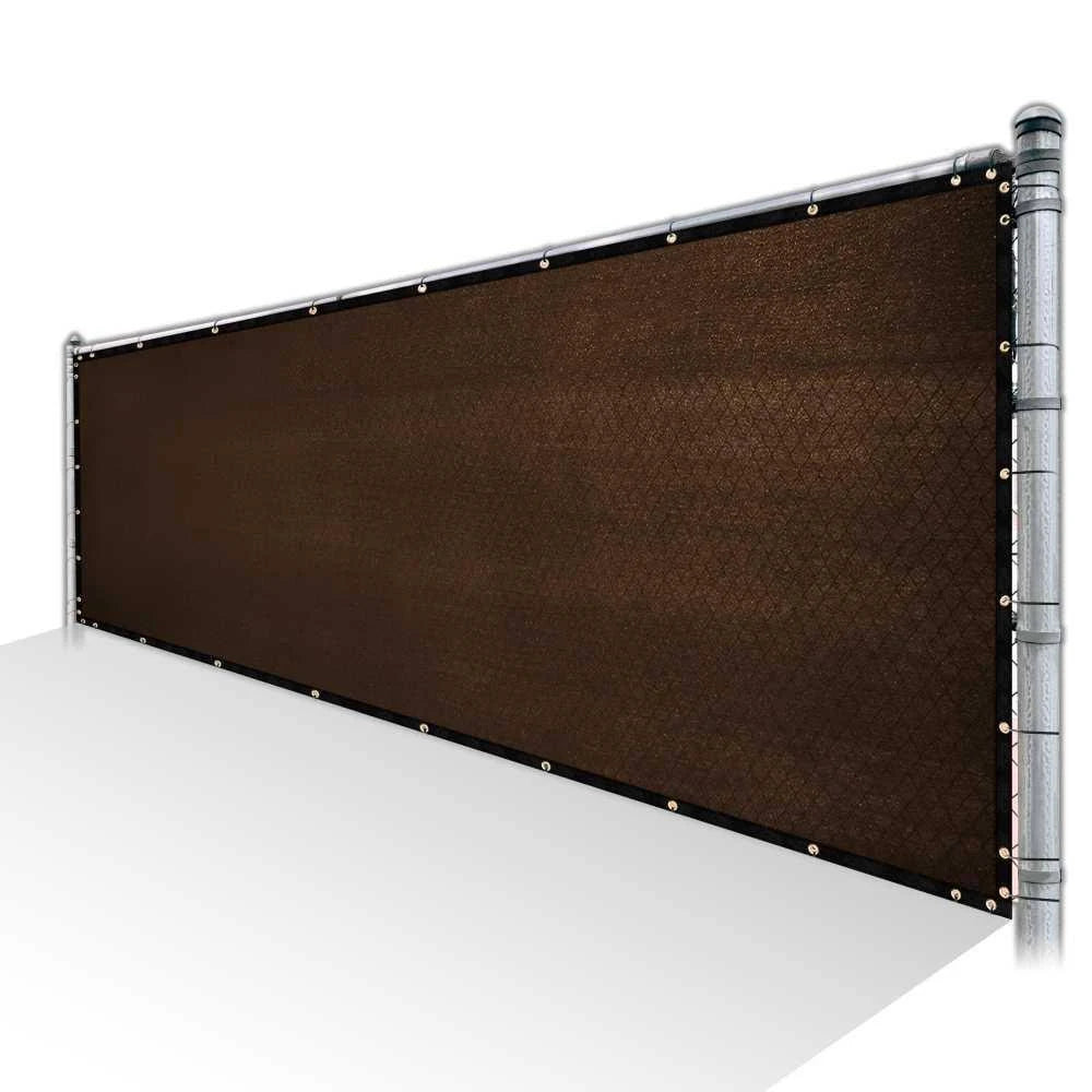 Brown Privacy Fence Screen Mesh with Reinforced Grommets E781