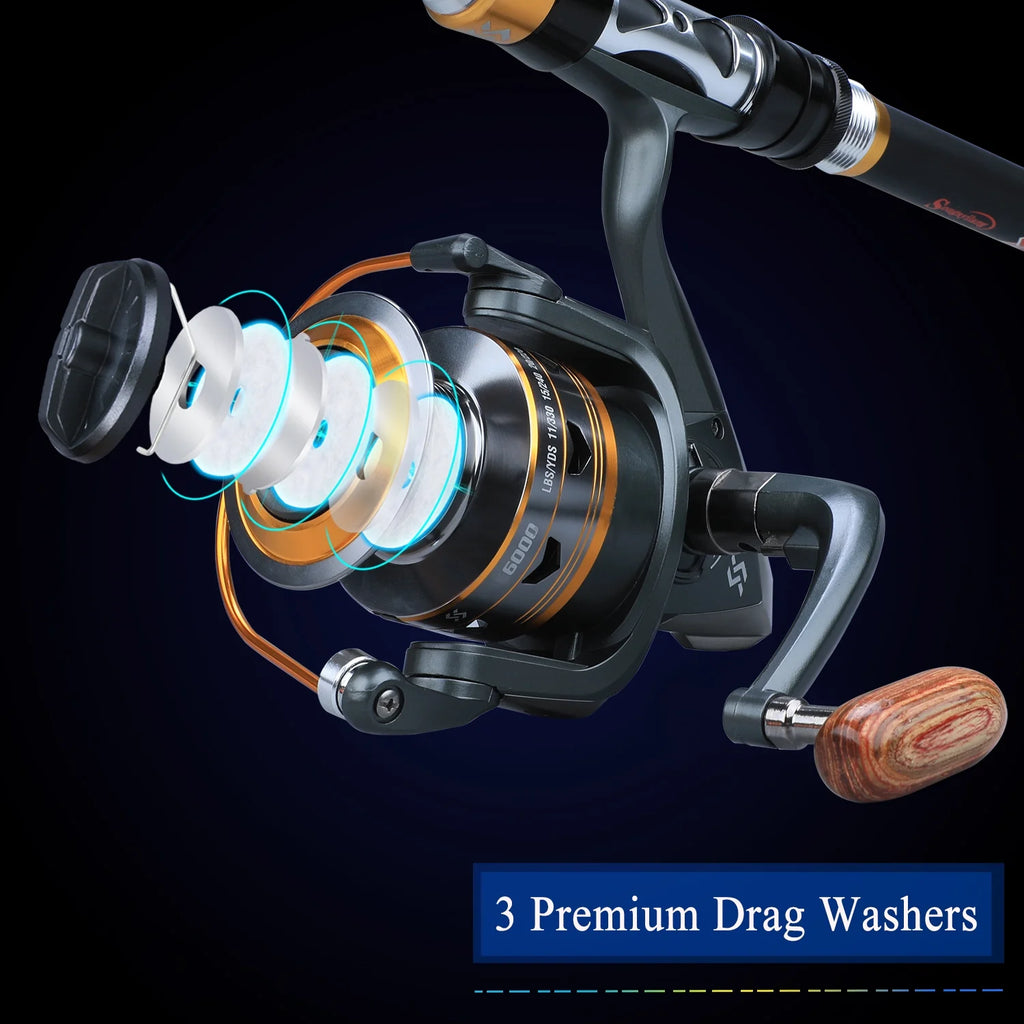 Telescopic Fishing Rod and Spinning Reel Combo Set E5208