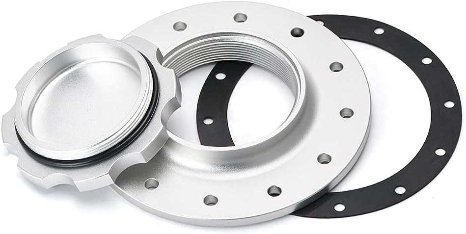 Billet Aluminum Fuel Cell Gas Cap with 12 Hole Cell Bung and Gasket Pack of 2 R73747