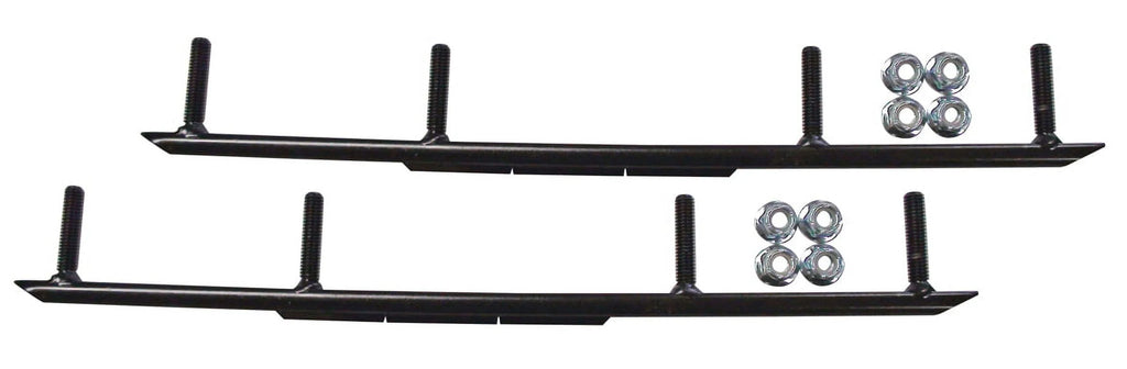 Yellow Snowmobile Skis with 8" Round Bars Complete Kit E6194