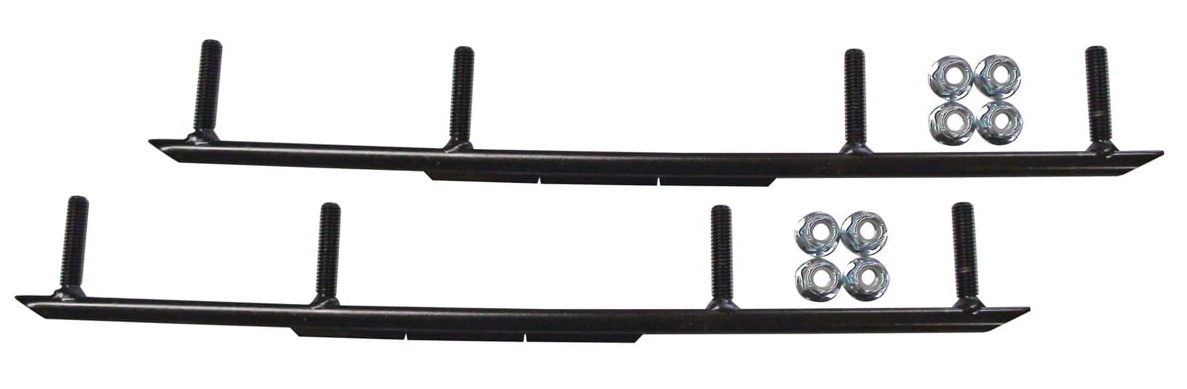 Yellow Snowmobile Skis with 8" Round Bars Complete Kit E6194