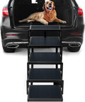 Foldable Aluminum 5 Step Dog Stairs with Nonslip Surface, Pack of 2 J418