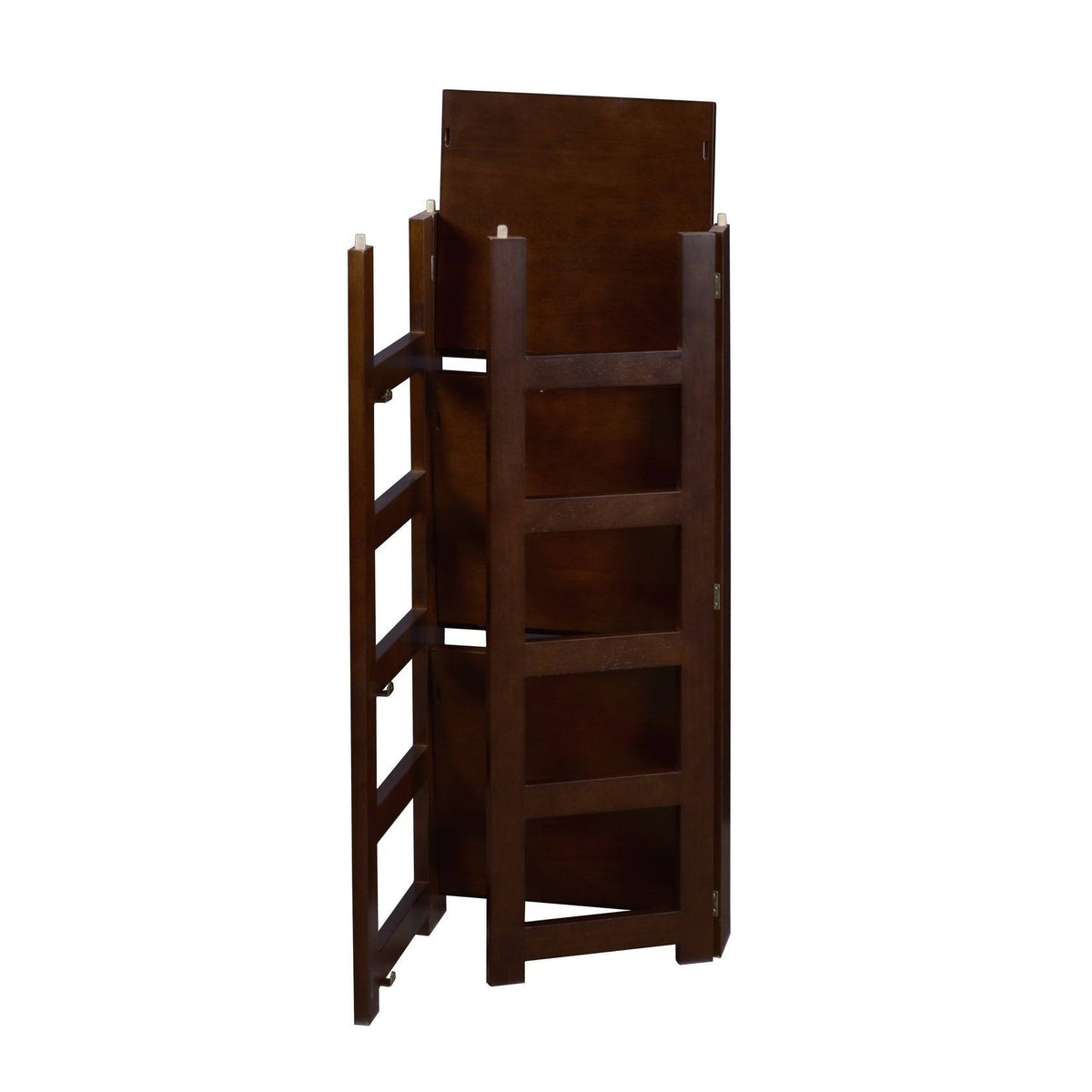 Mocha Walnut Square Folding Bookcase Q7352