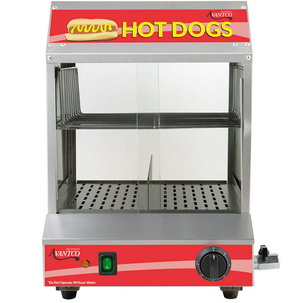 40 Bun Hot Dog Steamer Commercial Warmer Stand 120V S357075