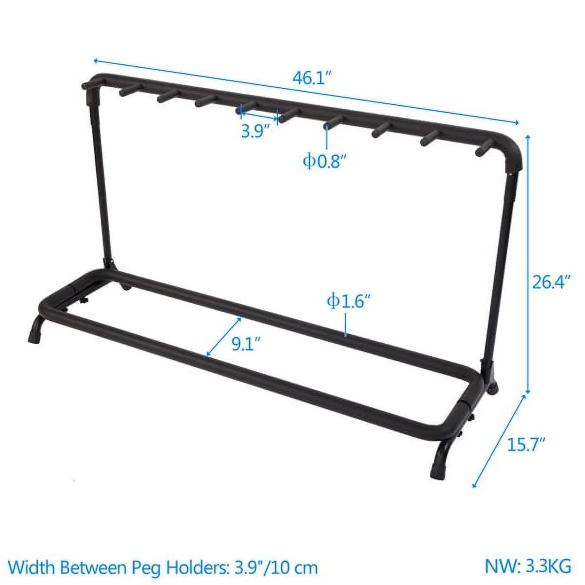 Black 9-Slot Guitar Holder Rack Stand C456