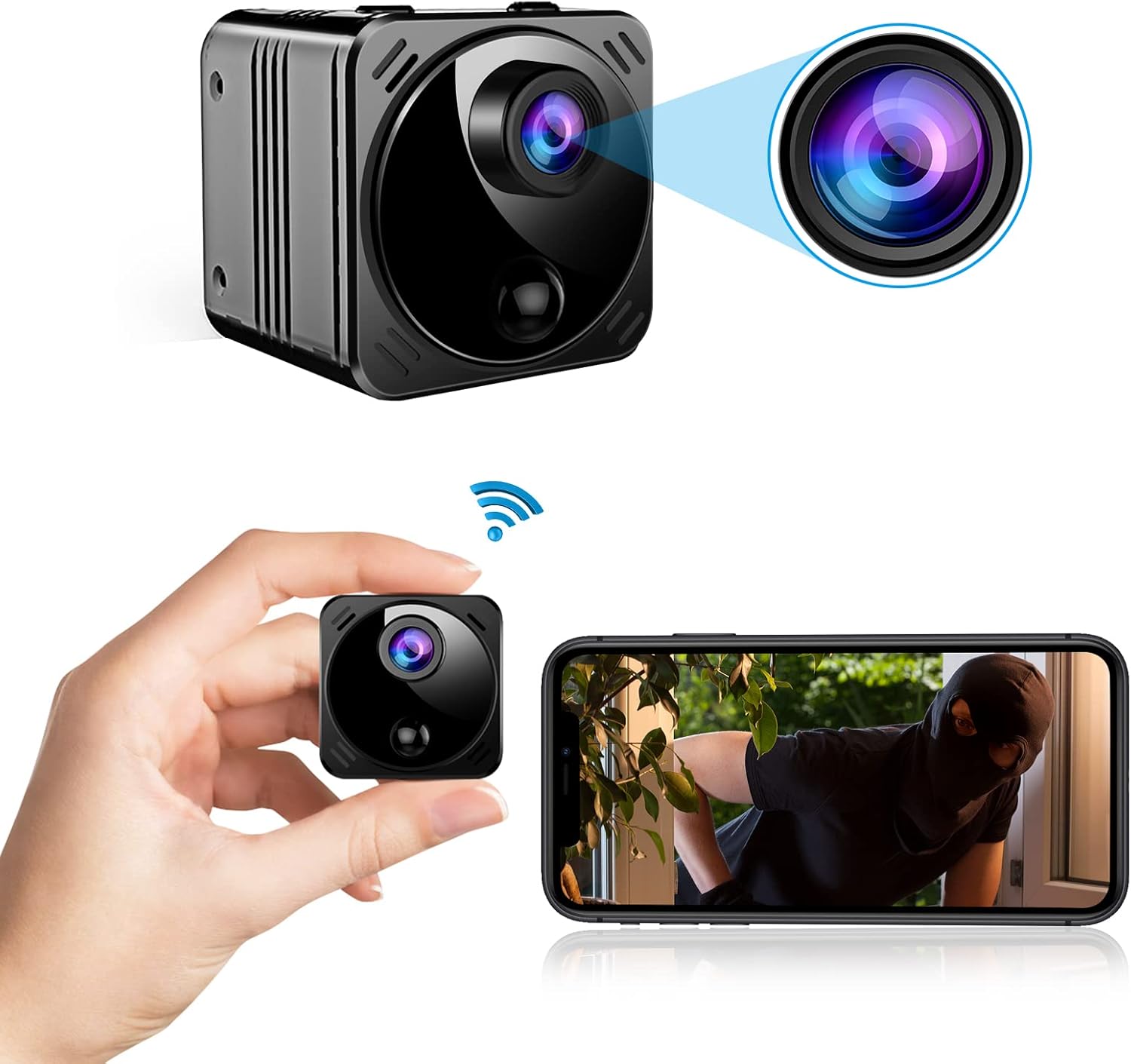 4K Mini Wireless Security Camera with Night Vision and Motion Detection B117920