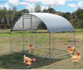 Large Metal Chicken Coop Walk-in Poultry Cage Hen House Duck Rabbits Habitat Dome Shaped Coop I81071