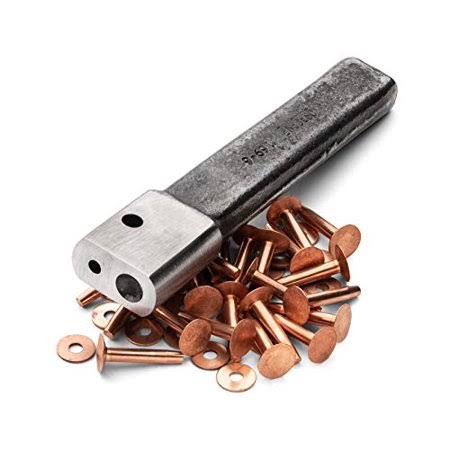 Rivet Setter Tool with Solid Copper Rivets and Burrs X48853
