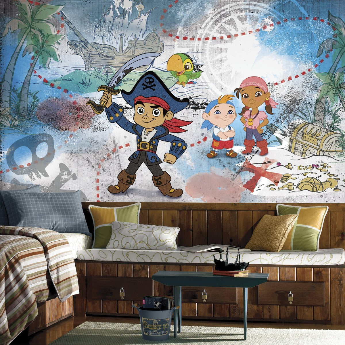 Captain Jake and The Never Land Pirates Spray and Stick Removable Wall Mural - 10.5 ft. x 6 ft. V6253