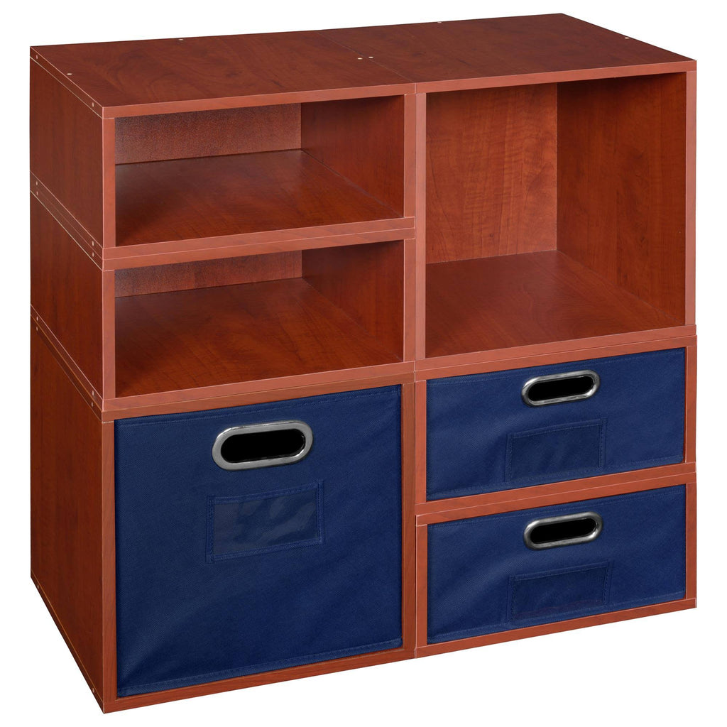 Cherry/Blue Storage Set with Foldable Storage Bins M86966