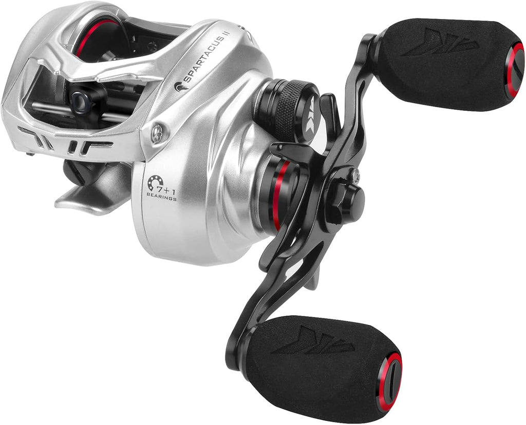 6oz Ultralight Baitcasting Fishing Reel, 17.6 LB Carbon Fiber Drag, 7.2:1 Gear Ratio, Pack of 2 C5566