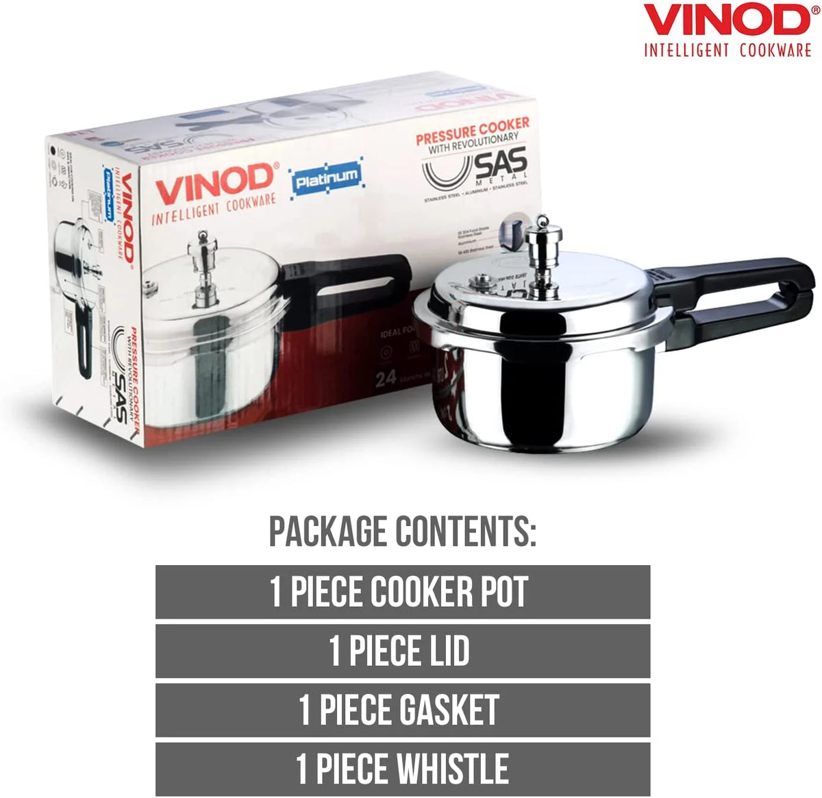Stainless Steel 3 Liter Induction Base Pressure Cooker X72287
