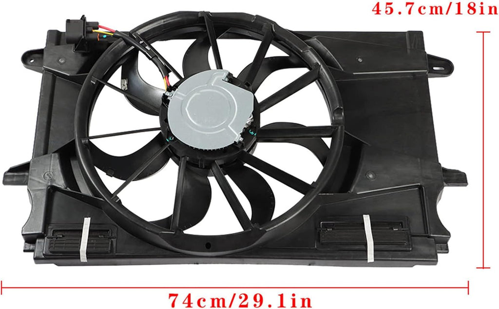 Radiator Cooling Fan Replacement for 2017 2018 2019 Chevy Cruze 1.4L W879