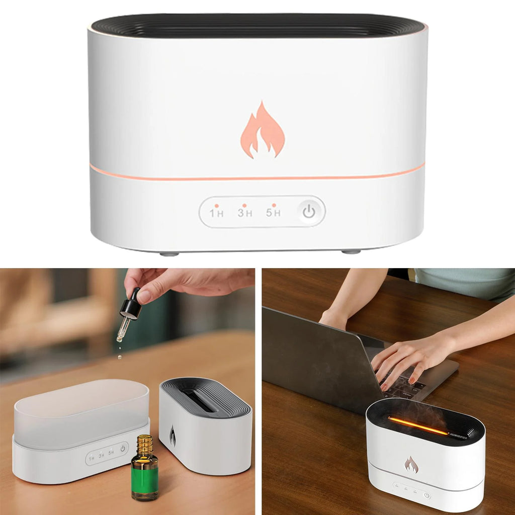 White Portable Air Humidifier Essential Oil Diffuser T8026
