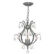 Crystal Pewter Semi-Flush Ceiling Light V8003