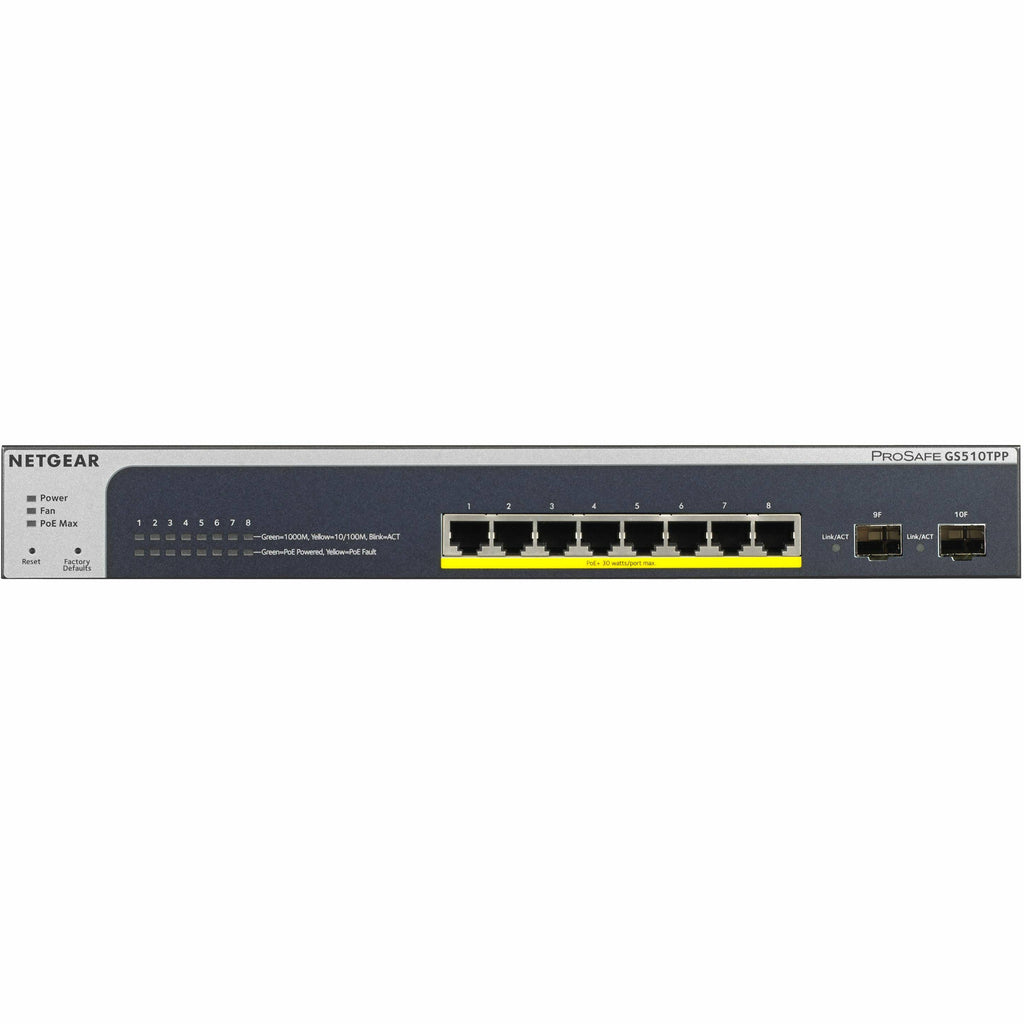 8 PoE+ Ethernet Ports Managed L2 Switch F868