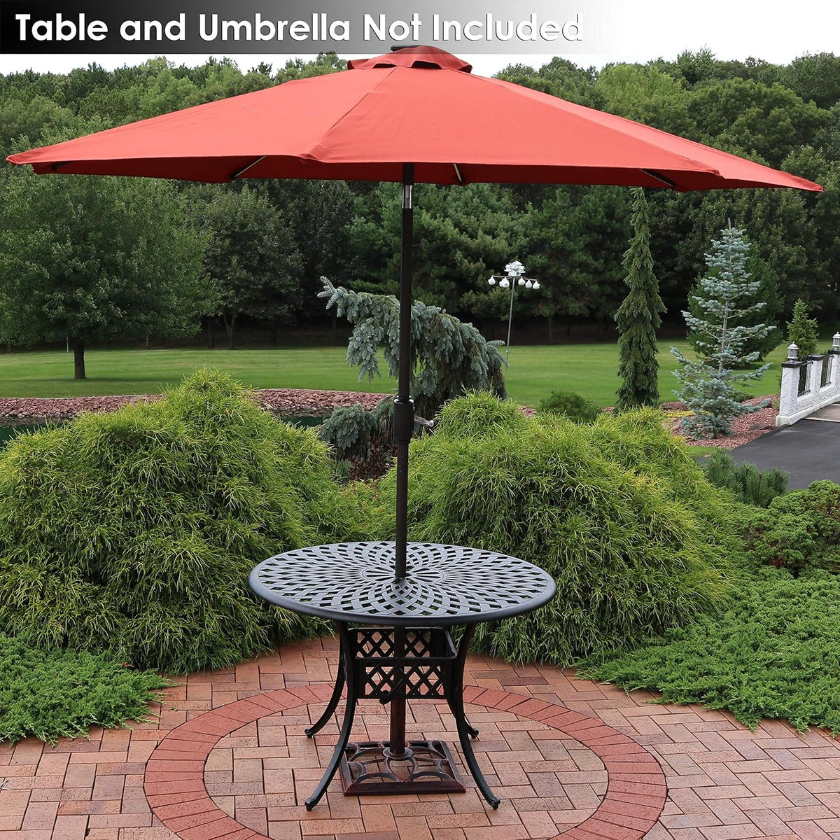 16-Inch Square Cast Iron Umbrella Base Stand Q8568