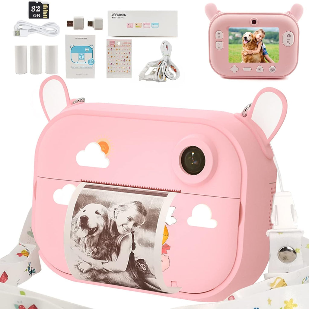 Kids Instant Print Camera with Dual Lens, 32G TF Card I778176