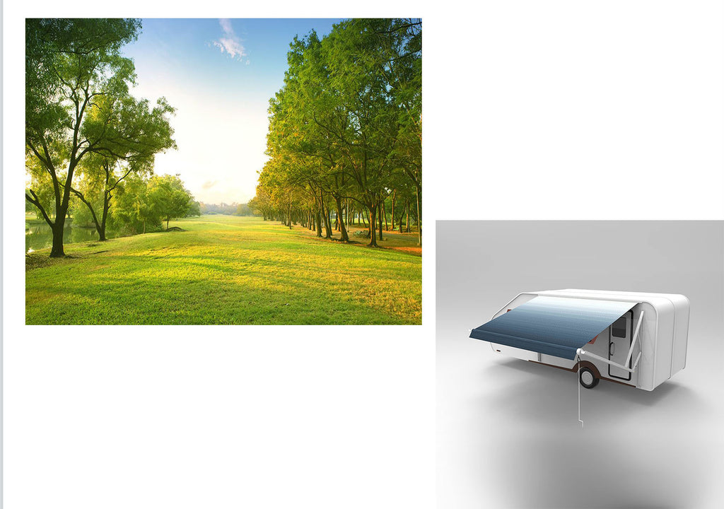 15x8 Feet 100% PVC RV Awning Fabric Replacement M449