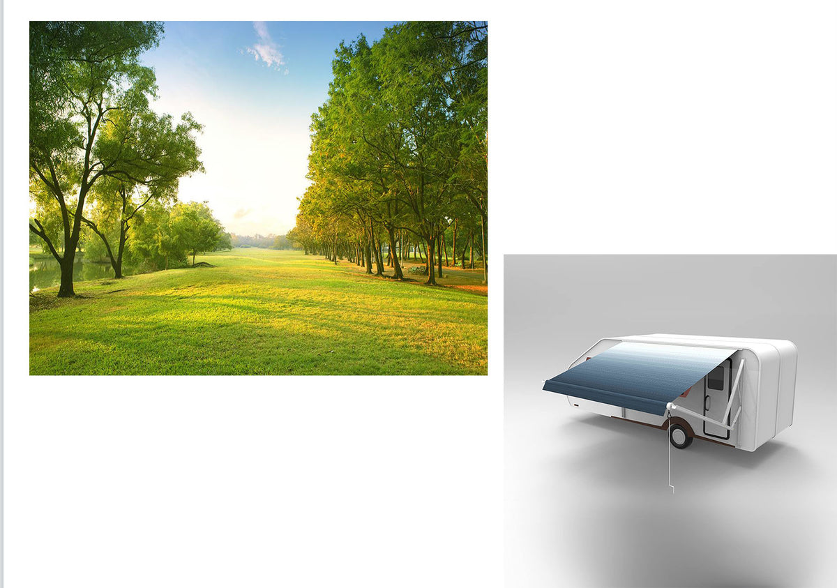 15x8 Feet 100% PVC RV Awning Fabric Replacement M449