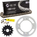 Drive Sprocket Chain Combo Front 15 Rear 49 Tooth 428HZ Standard 114 Links Pack of 2 S16300