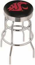 Chrome Double Ring Swivel Bar Stool U70943