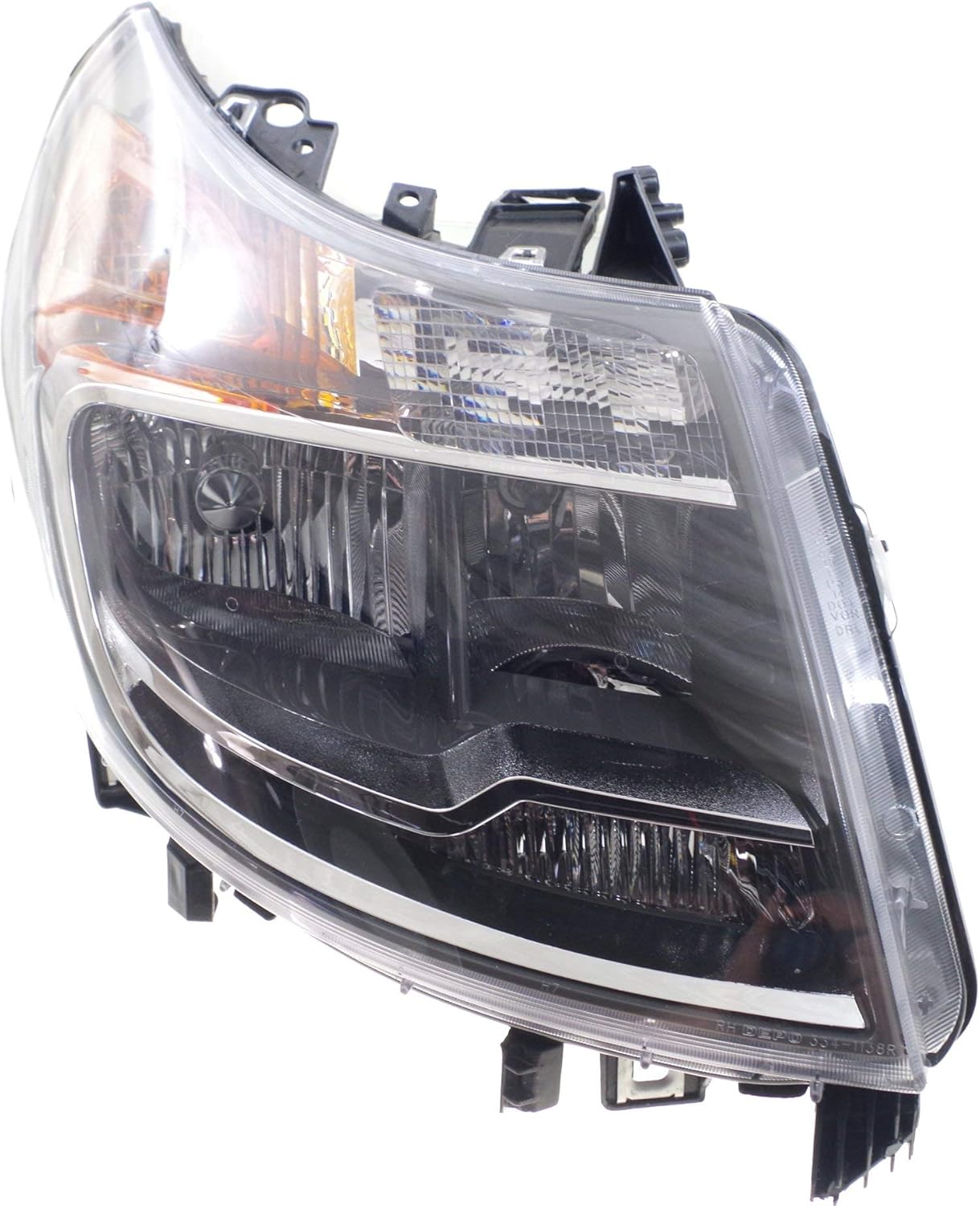 Headlight Set of 2 Clear Lens Halogen Composite V7277